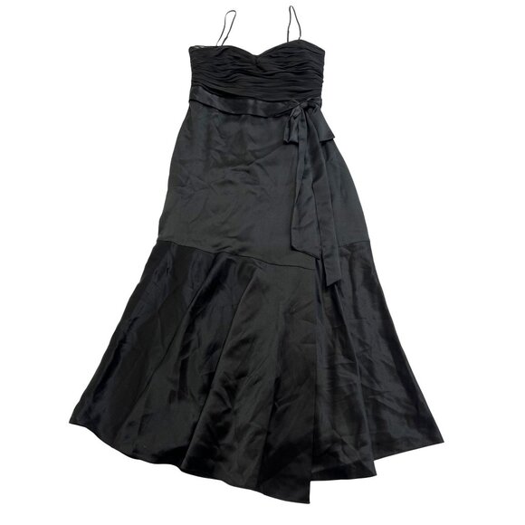 Cinq a Sept Vienna Bow Silk Dress In Black - Picture 1 of 5